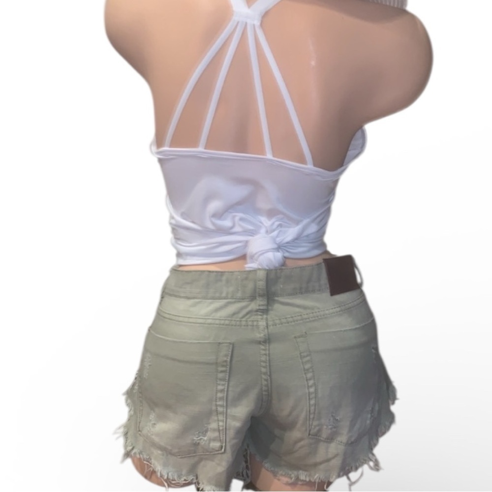 One Teaspoon Bonitas Australian Boho distressed grunge Frayed Jean Shorts 28 - Picture 13 of 14